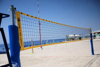 Immagine del campo centrale - Prospettiva della rete da beach volley